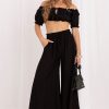 Calça Pantalona Fluida de Cintura Alta