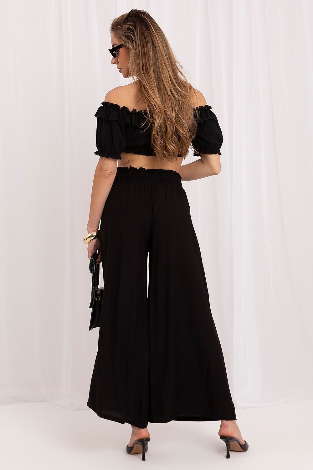 Calça Pantalona Fluida de Cintura Alta - Image 4